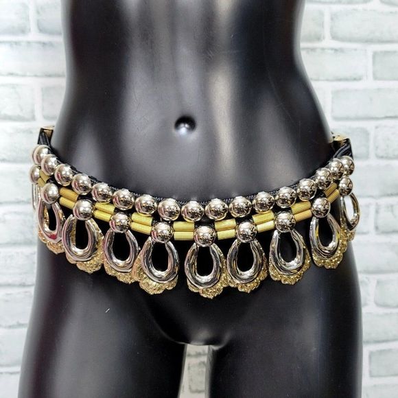 Vintage Accessories Vintage 8s Metal Concho Belly Dancer Beaded